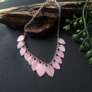 B769P Pink Teardrop Shell Charms Anklet Bracelet